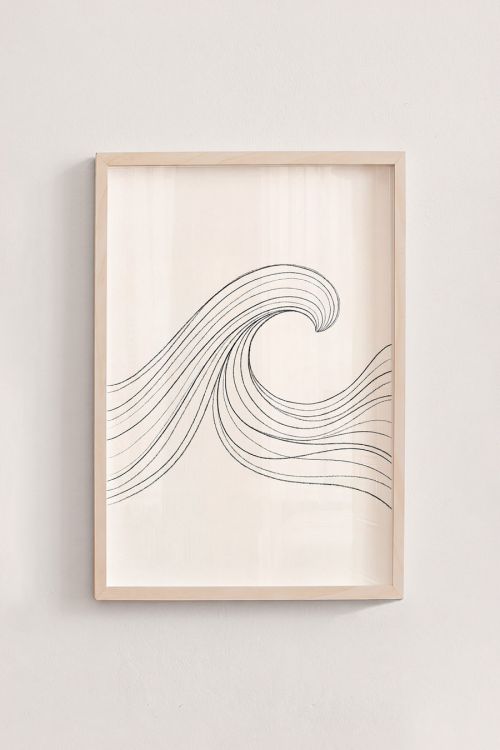 Premium Poster, Curling Ocean Lines