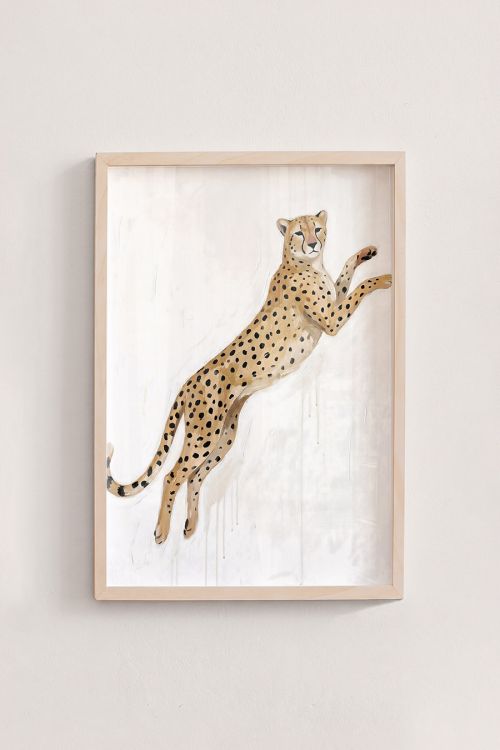 Premium Poster, Leaping Cheetah Grace