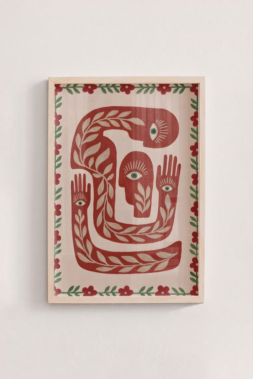 Premium Poster, Mystic Gaze Folk Art