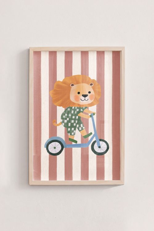 Premium Poster, Lion's Scooter Ride