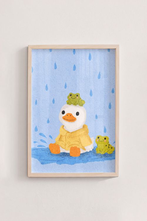 Premium Poster, Rainy Day Friends
