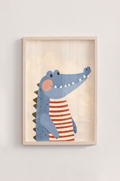 Premium Poster, Striped Alligator Friend
