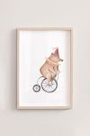 Premium Poster, Whimsical Bear Cyclist