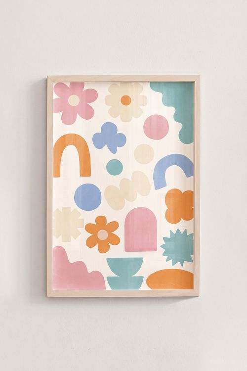 Premium Poster, Playful Pastel Shapes