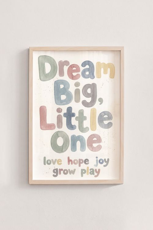 Premium Poster, Dream Big Nursery Art