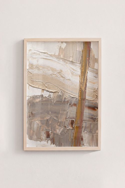 Premium Poster, Ochre Stripe Texture