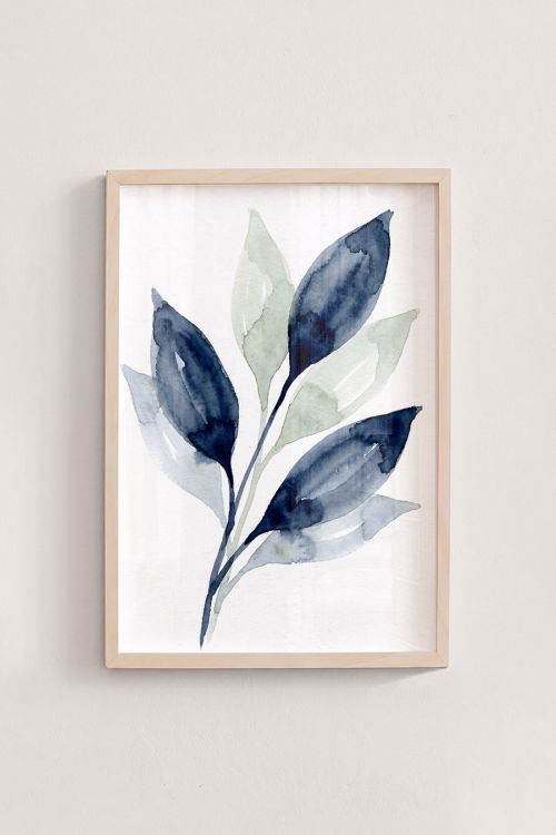 Premium Poster, Indigo Botanical Flow