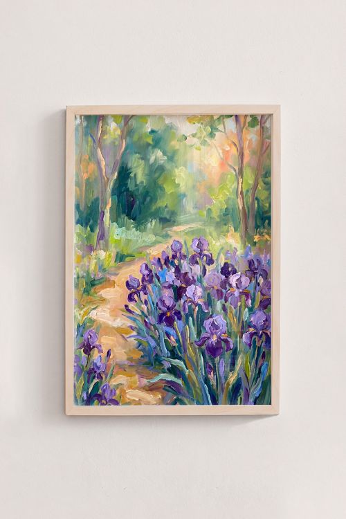 Premium Poster, Iris Garden Path