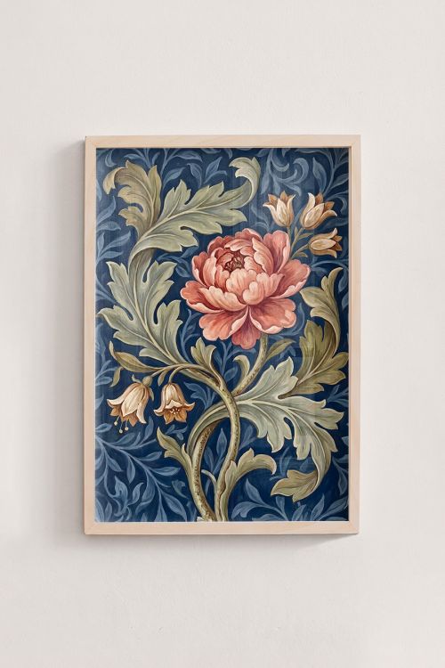 Premium Poster, Morrisian Peony Bloom