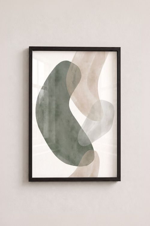 Premium Poster, Organic Sage Flow