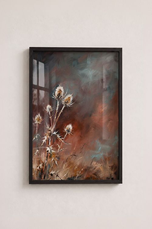 Premium Poster, Autumn Thistle Bloom