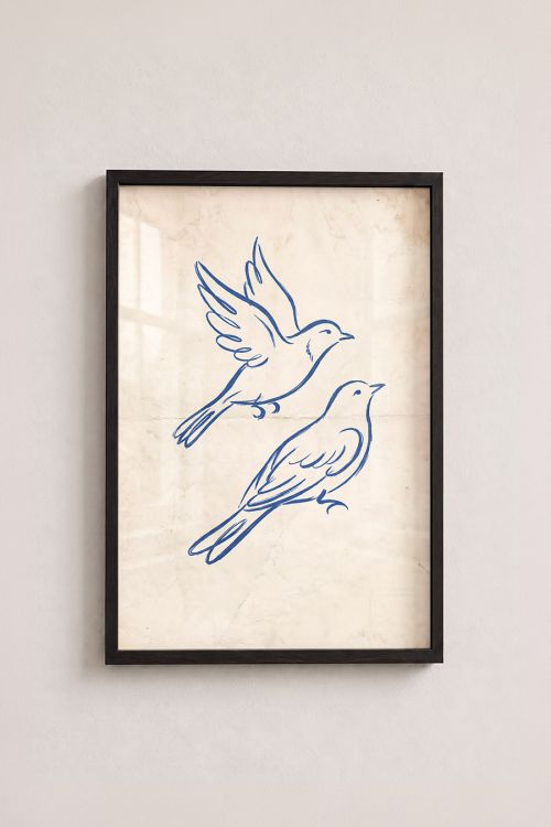 Premium Poster, Indigo Flight Birds