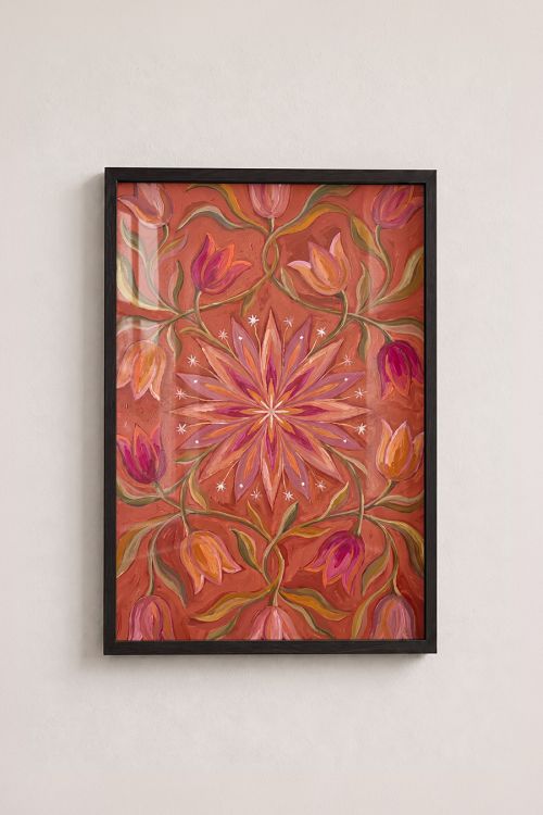 Premium Poster, Terracotta Tulip Mandala
