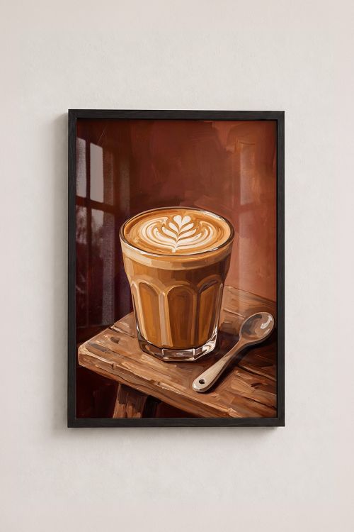Premium Poster, Latte Art Morning