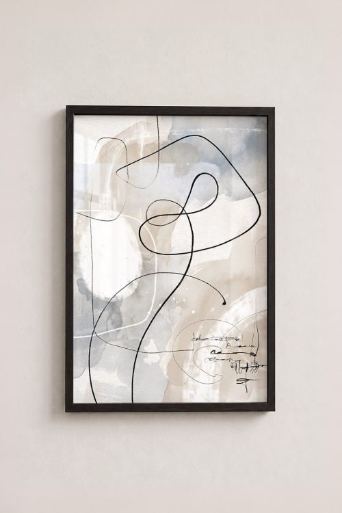 Premium Poster, Whispering Lines Abstract