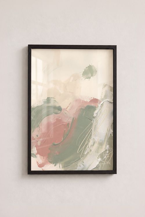 Premium Poster, Sage Blush Swirls
