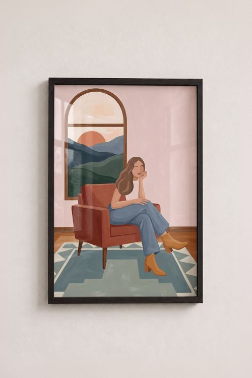Premium Poster, Sunset Contemplation