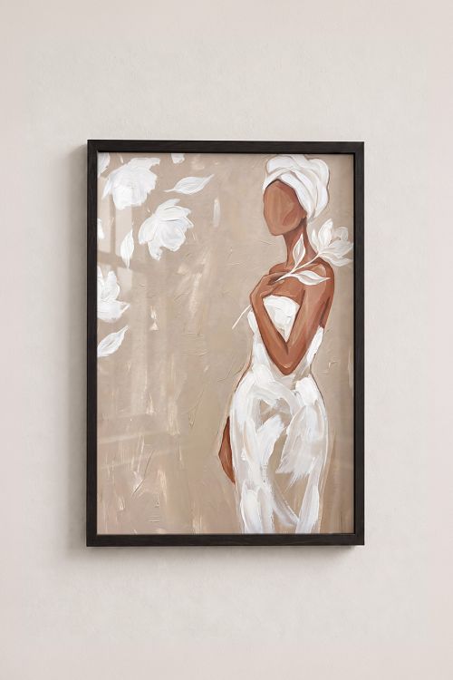 Premium Poster, Floral Grace Portrait