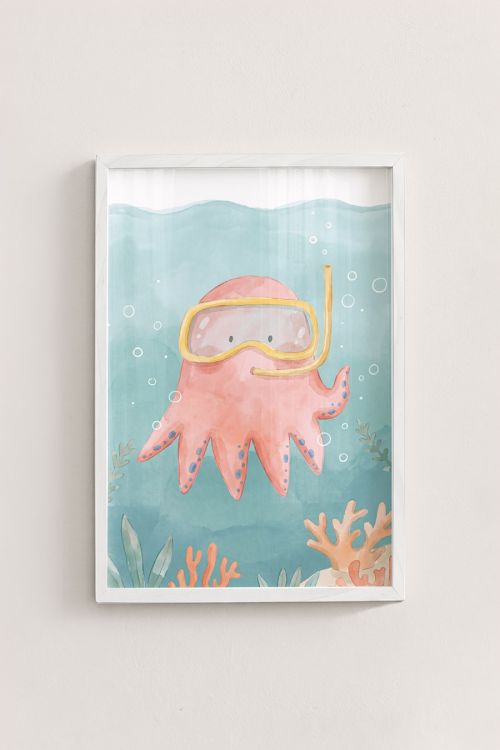 Premium Poster, Ocean Explorer Octopus