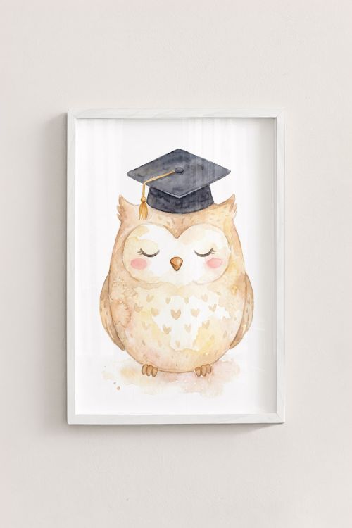 Premium Poster, Wise Little Graduate