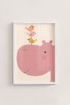 Premium Poster, Hippo Bird Friends