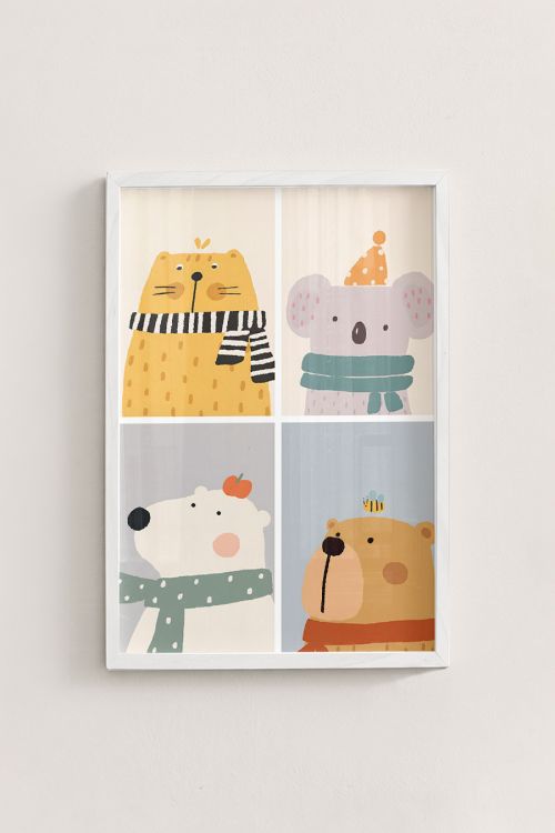 Premium Poster, Cozy Animal Friends