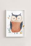 Premium Poster, Sleepy Forest Owl