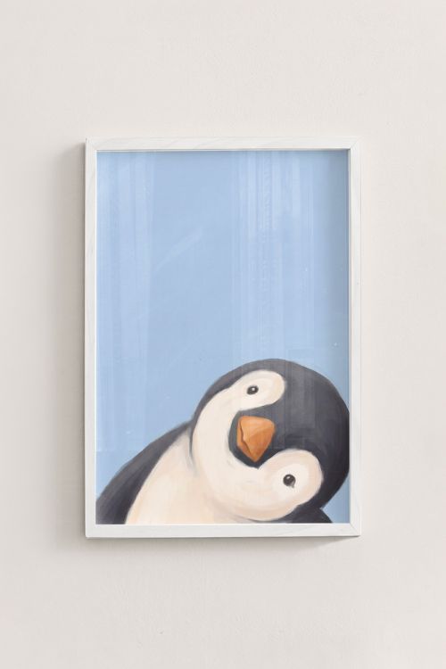 Premium Poster, Curious Penguin Peek