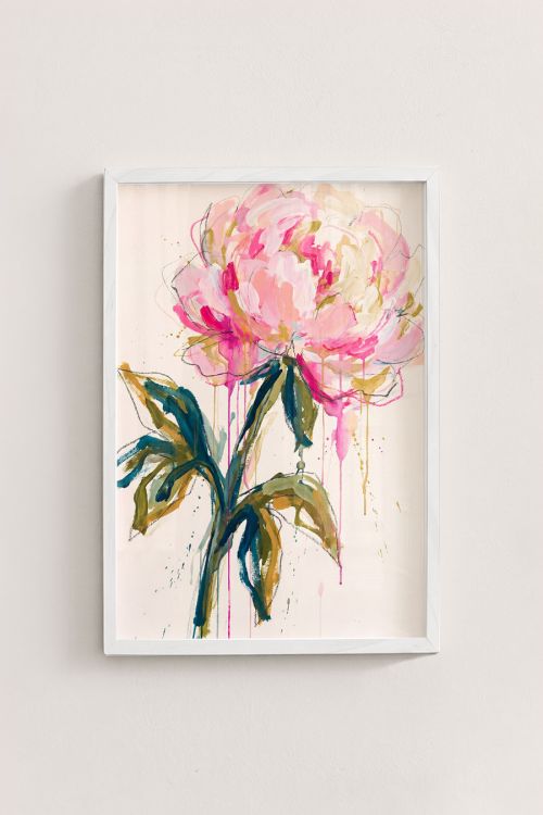 Premium Poster, Vibrant Peony Bloom
