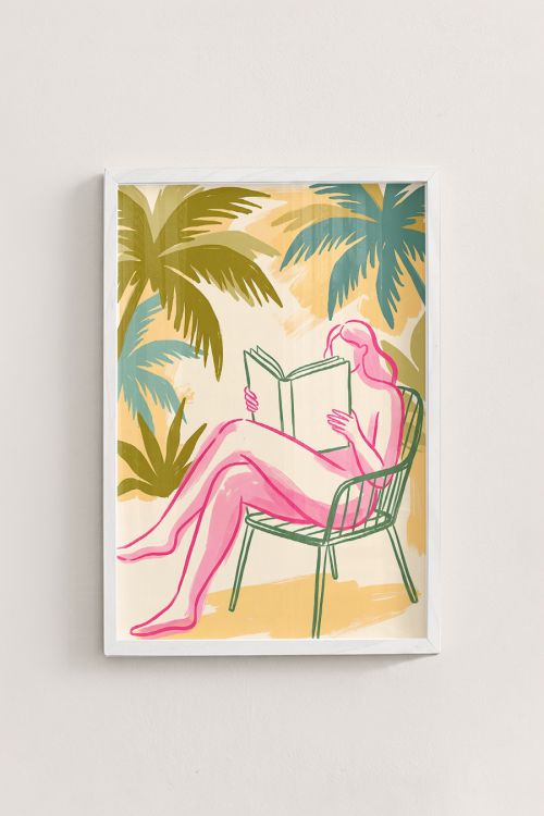 Premium Poster, Tropical Reading Escape