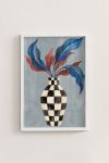 Premium Poster, Checkered Botanical Vase