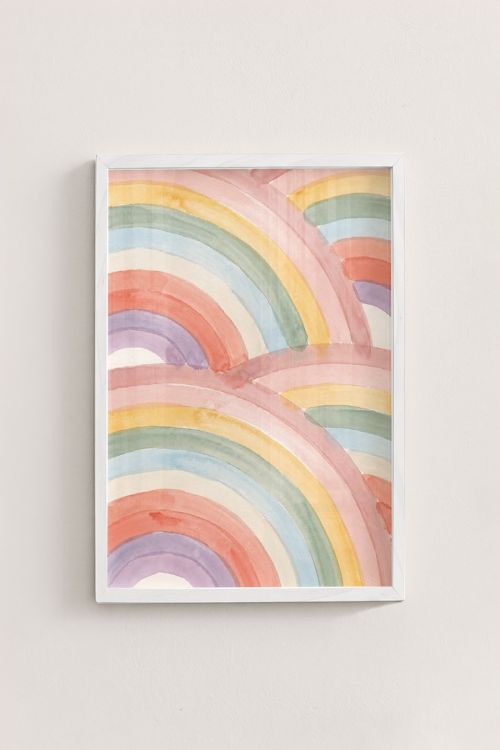 Premium Poster, Watercolor Rainbow Arches