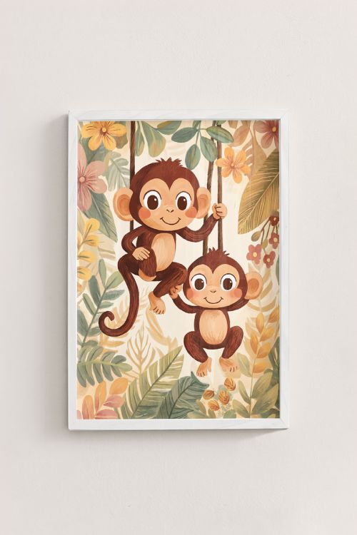 Premium Poster, Jungle Monkey Friends
