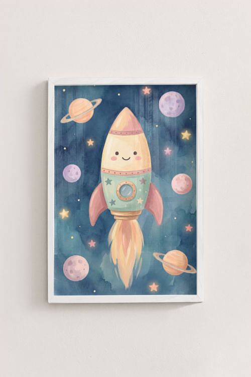 Premium Poster, Happy Rocket Journey