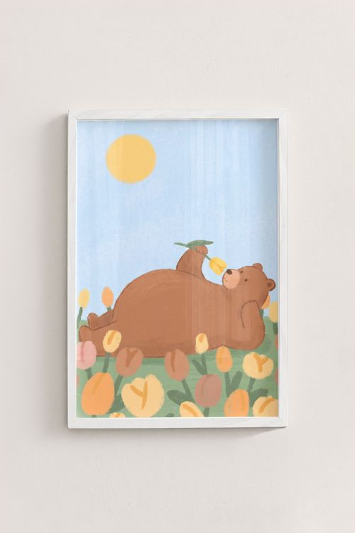Premium Poster, Sunny Tulip Nap