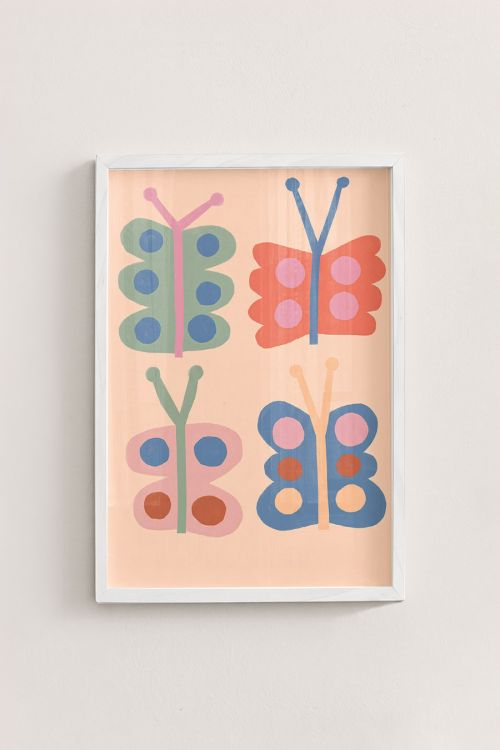 Premium Poster, Playful Butterfly Garden