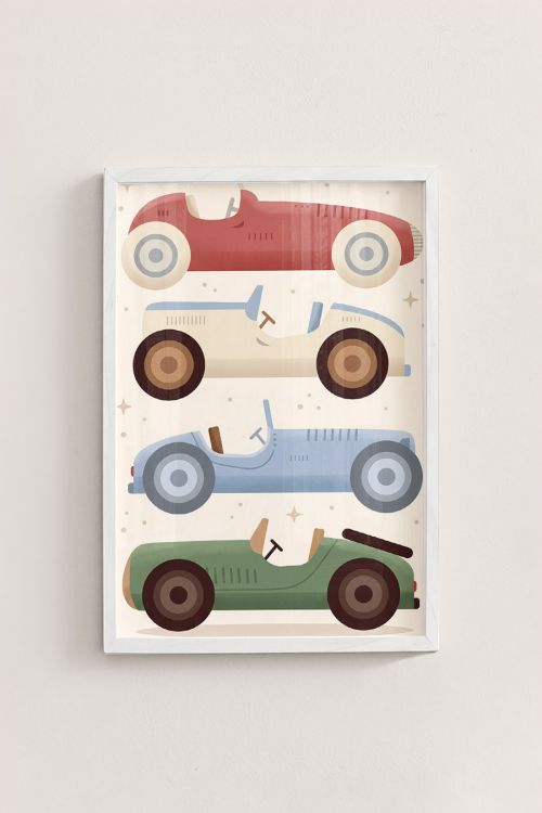 Premium Poster, Vintage Roadster Lineup