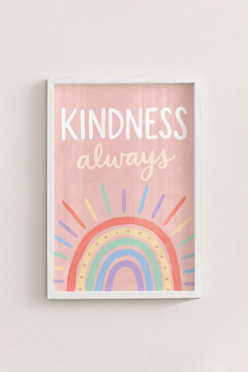 Premium Poster, Kindness Always Rainbow