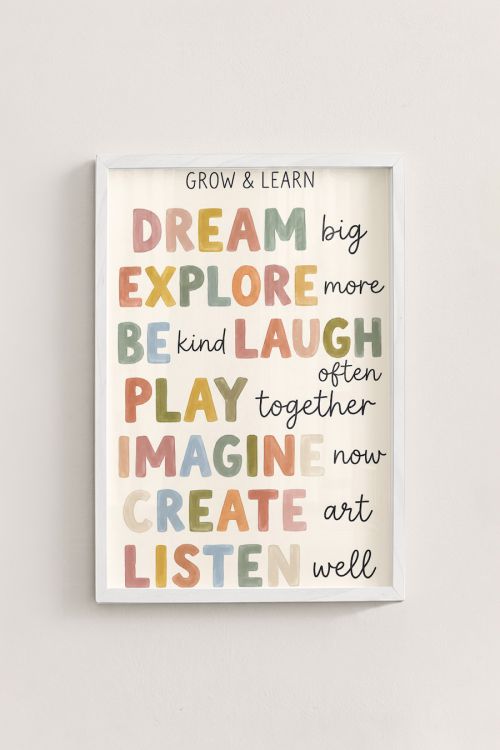Premium Poster, Grow & Learn Values