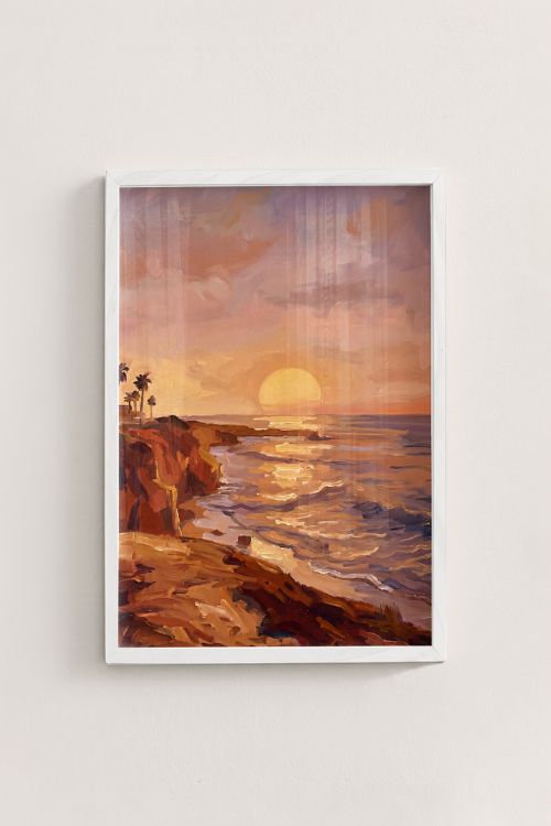 Premium Poster, Coastal Sunset Glow