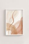 Premium Poster, Terracotta Curves Watercolor