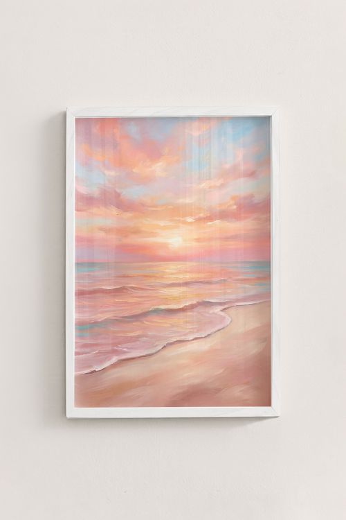 Premium Poster, Blush Sunset Shore