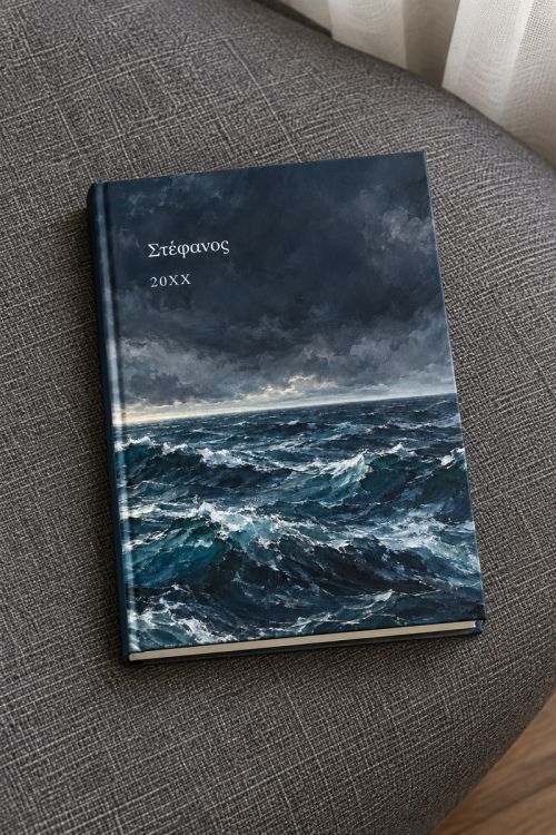 Ατζέντα - Ημερολόγιο με Όνομα & Σχέδιο Θάλασσα με Κύματα