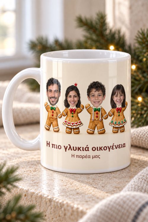 Κούπα Χριστουγεννιάτικη με Φωτογραφίες για Οικογένεια