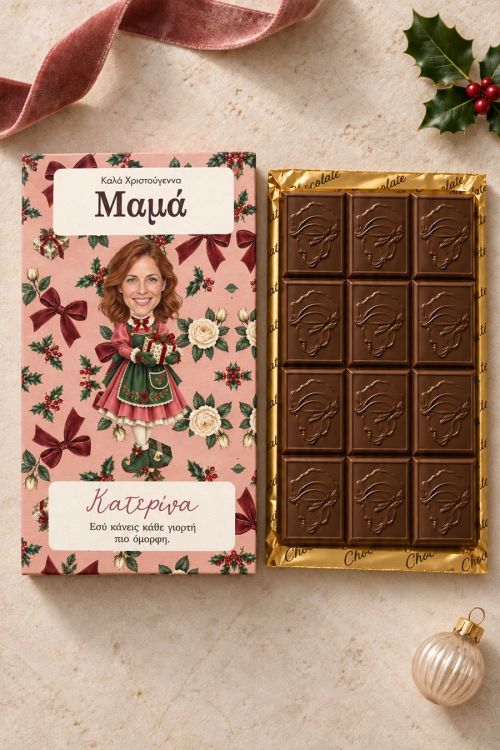 Premium Milk Chocolate Χριστουγεννιάτικη, Δώρο για Μαμά